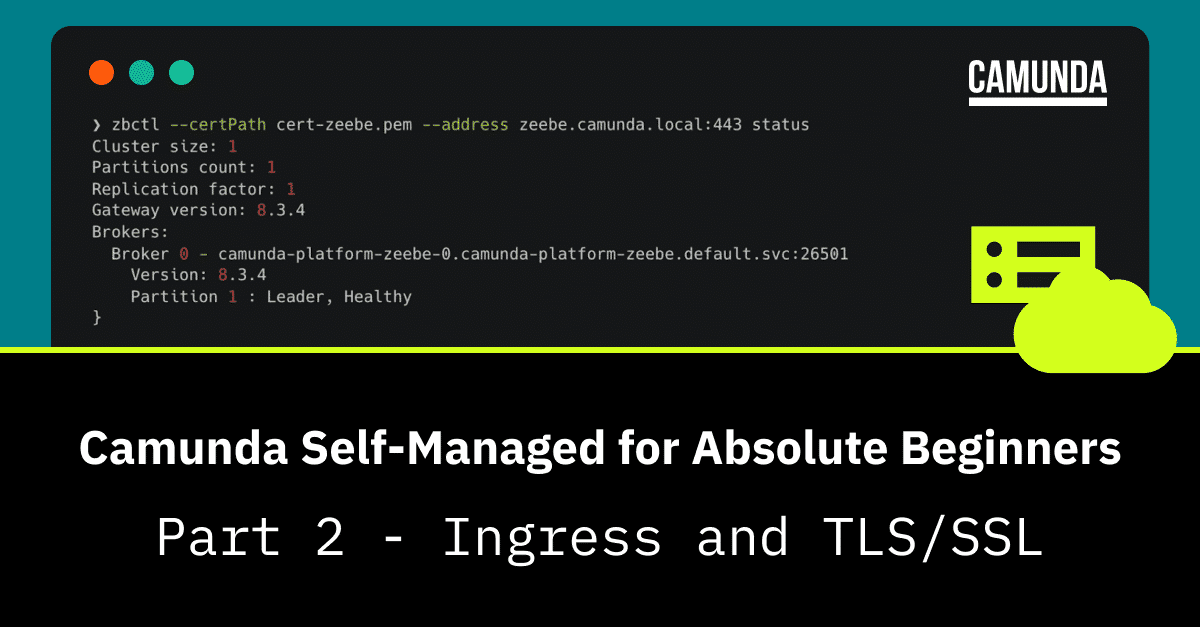 Camunda Self-Managed for Absolute Beginners, Part 2—Ingress and TLS SSL