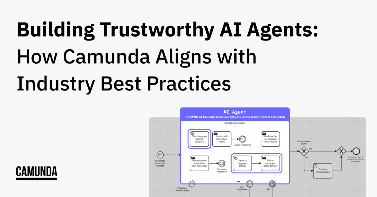 Building Trustworthy AI Agents: How Camunda Aligns with Industry Best Practices