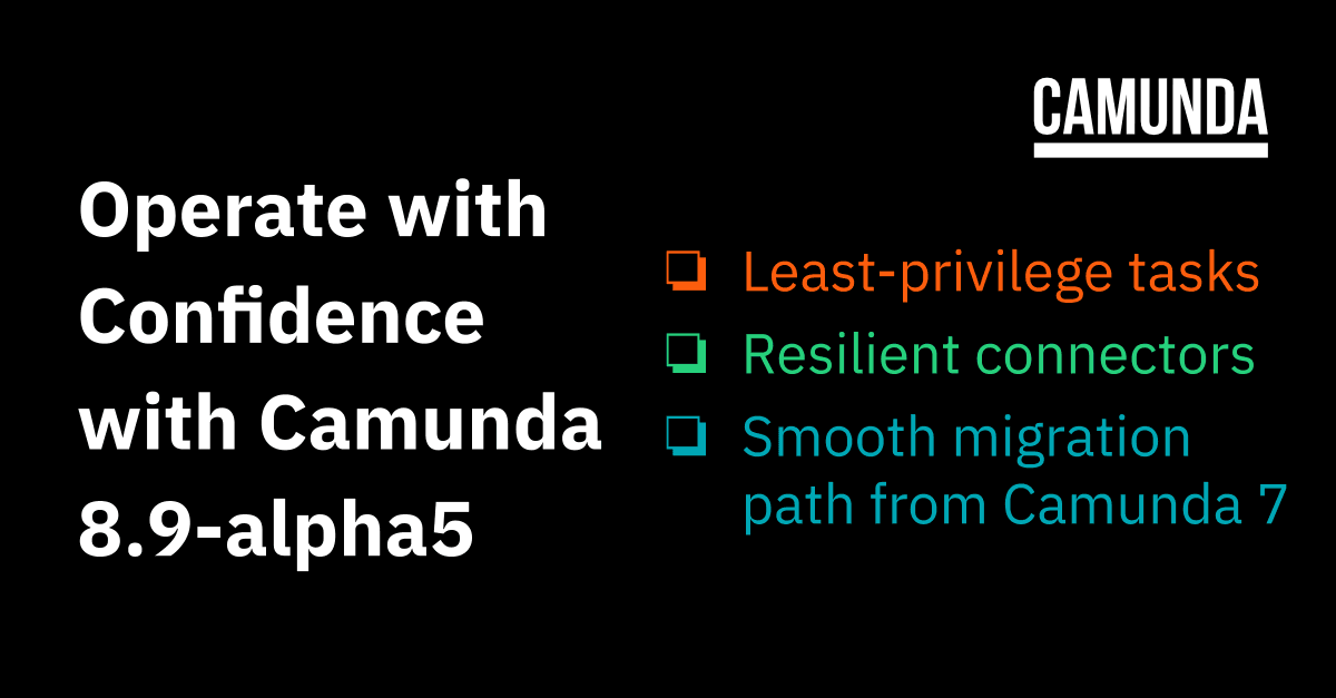 Operate with Confidence with Camunda 8.9-alpha5
